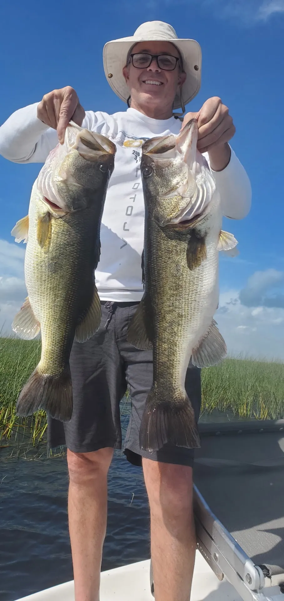 A pair of heavy Okeechobee bass