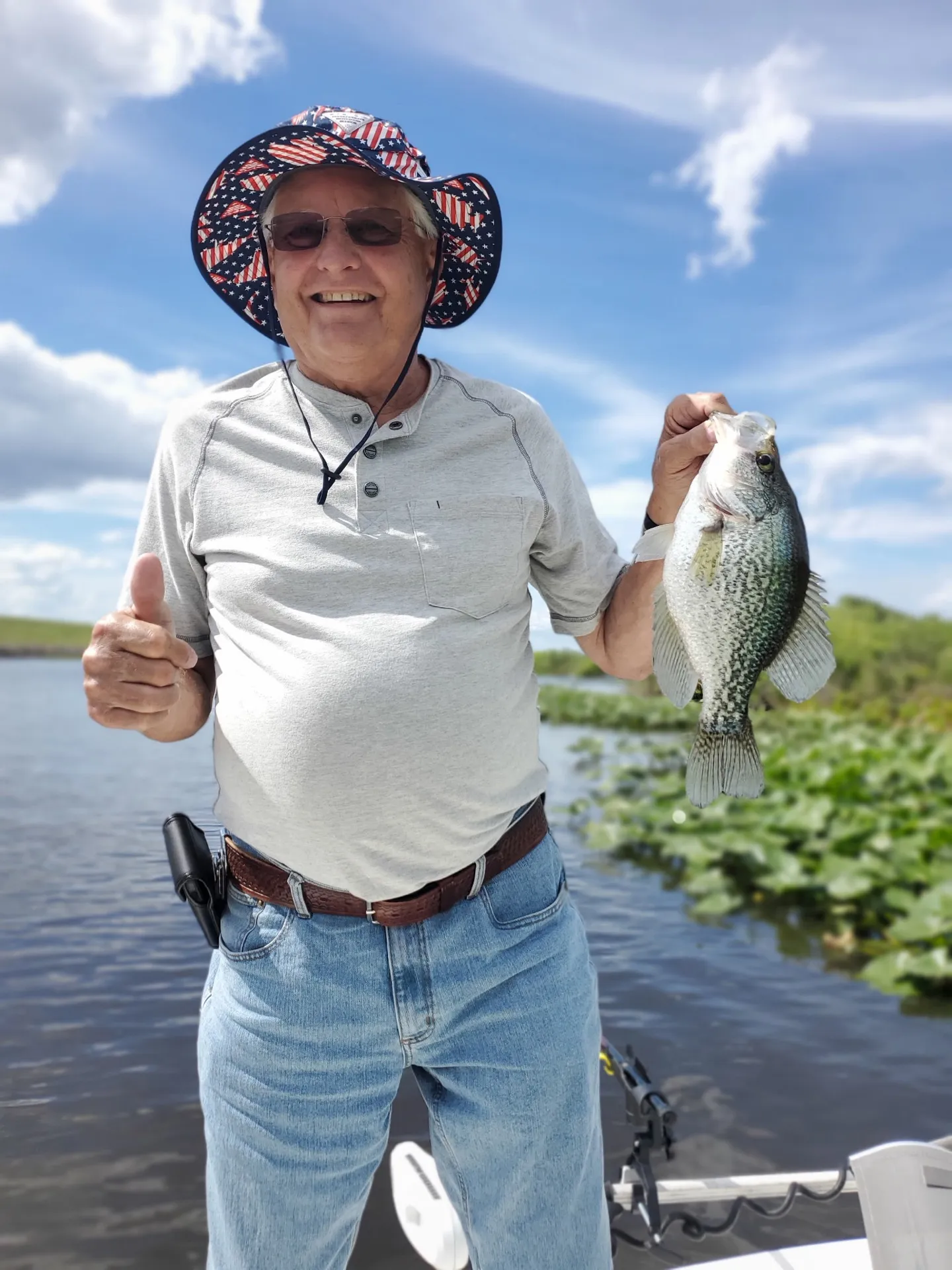 Thumbs up for an Okeechobee speck